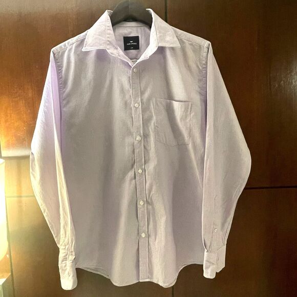 Park Avenue Men Purple Structure Slim Fit 100% Cotton Formal Shirt Size 40 - Picture 2 of 7